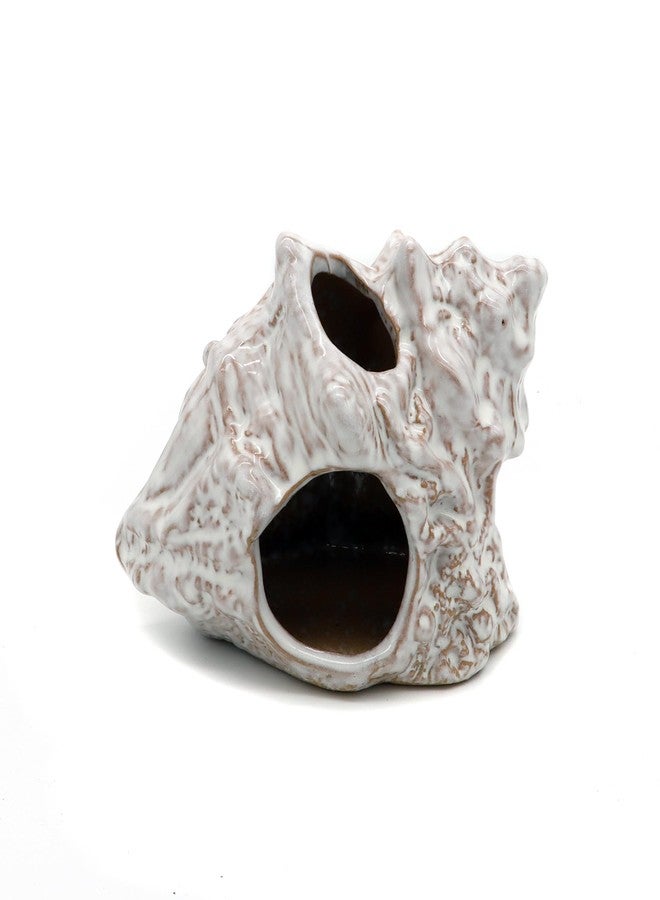 ALEGI Aquarium Decorations Cave Ceramic Sea Shell Decor, Rock Cave Decor for Shrimp Cichlid Hiding Fish Tank (Sea Shell A) - Image 1